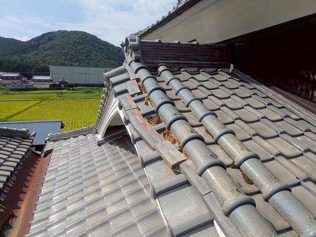 加古川市　風切丸　熨斗瓦　飛散